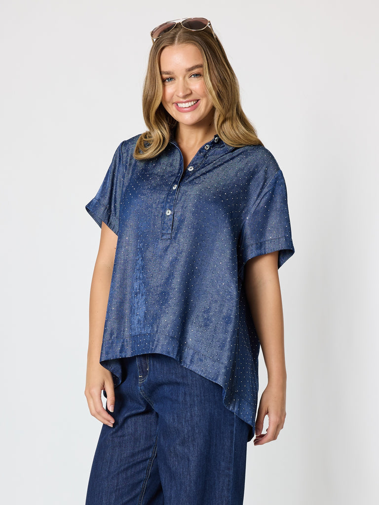 Threadz Urban Chic Diamante Top Style 49714