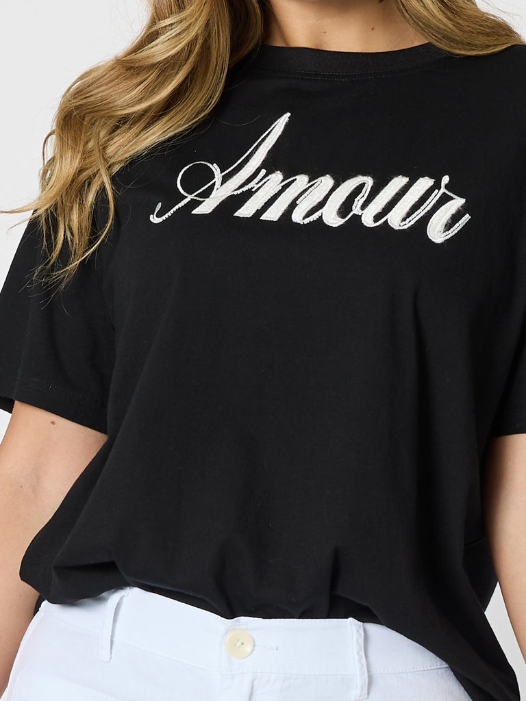 Threadz Amour Noir Embroidered Tee Style 50152